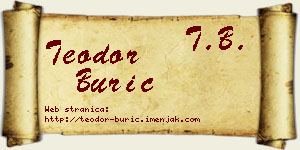 Teodor Burić vizit kartica
